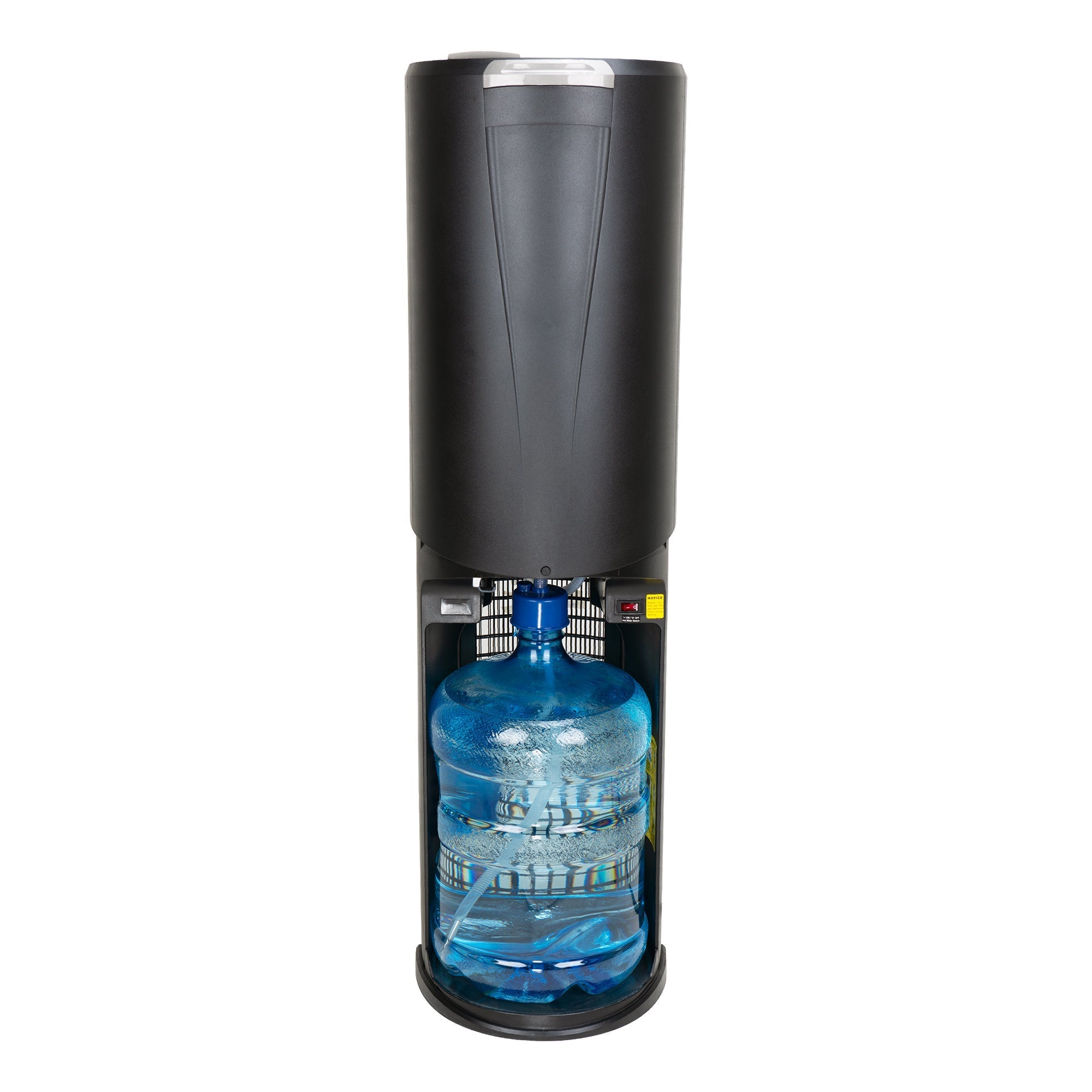 Storm Cafe black water cooler dispenser back view — hot and cold water