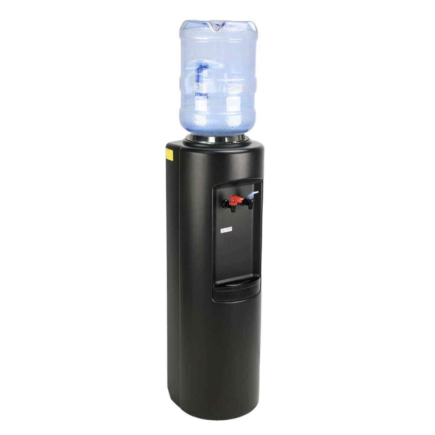 Aspen Elite black water black cooler dispenser right view — hot and cold water