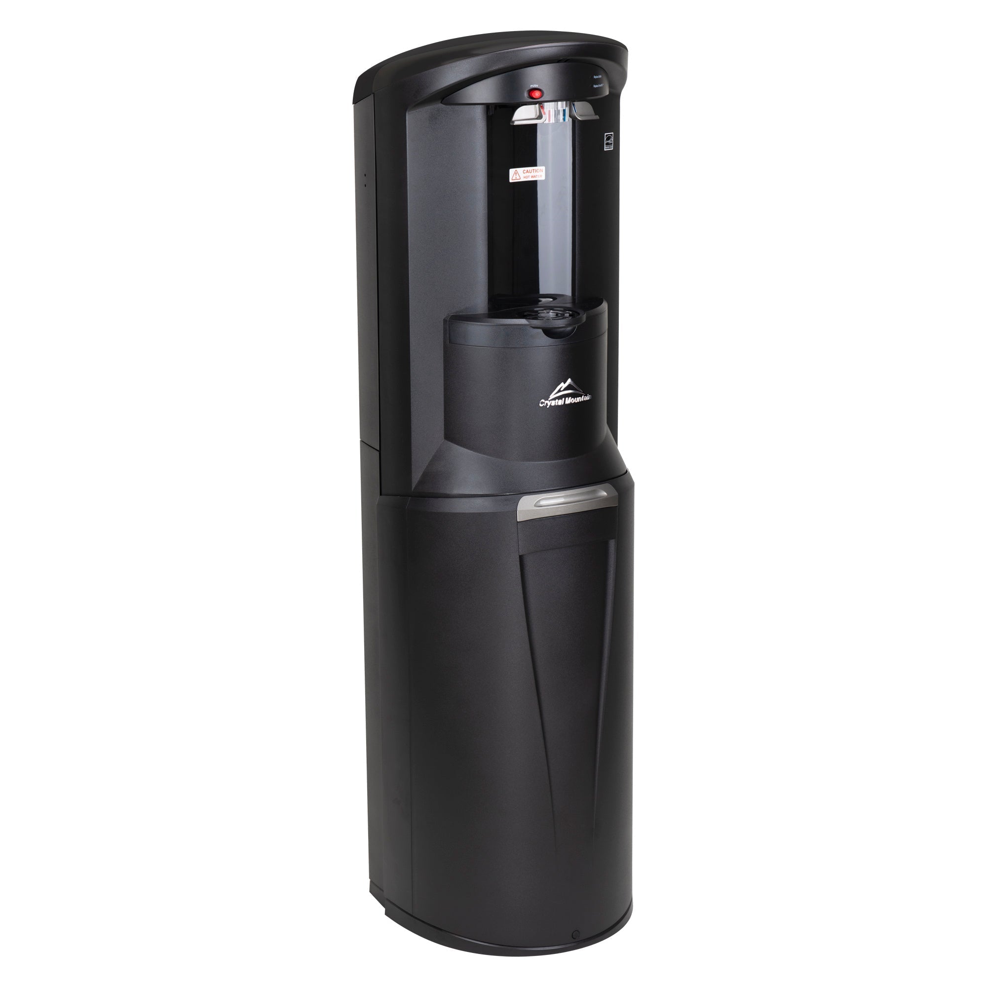 Storm black water cooler dispenser right view — hot and cold water