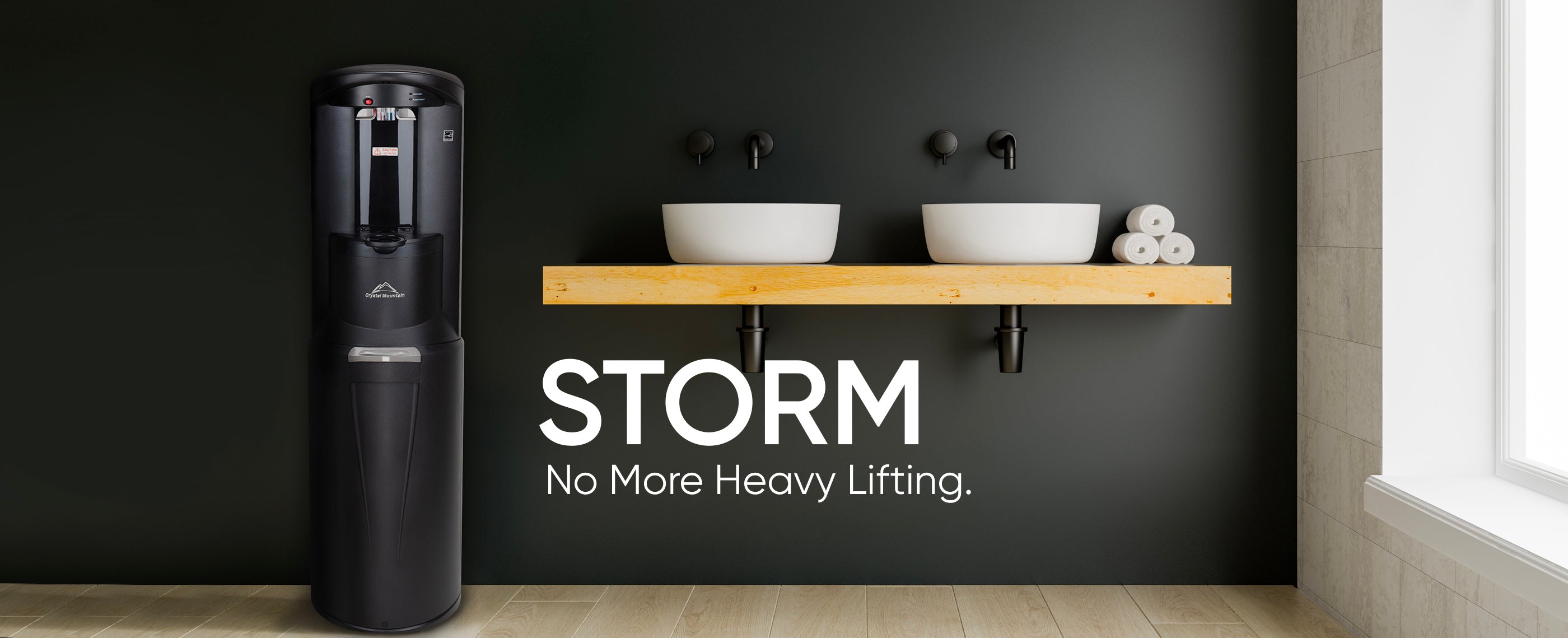 Storm water cooler dispenser for home — hot and cold water options