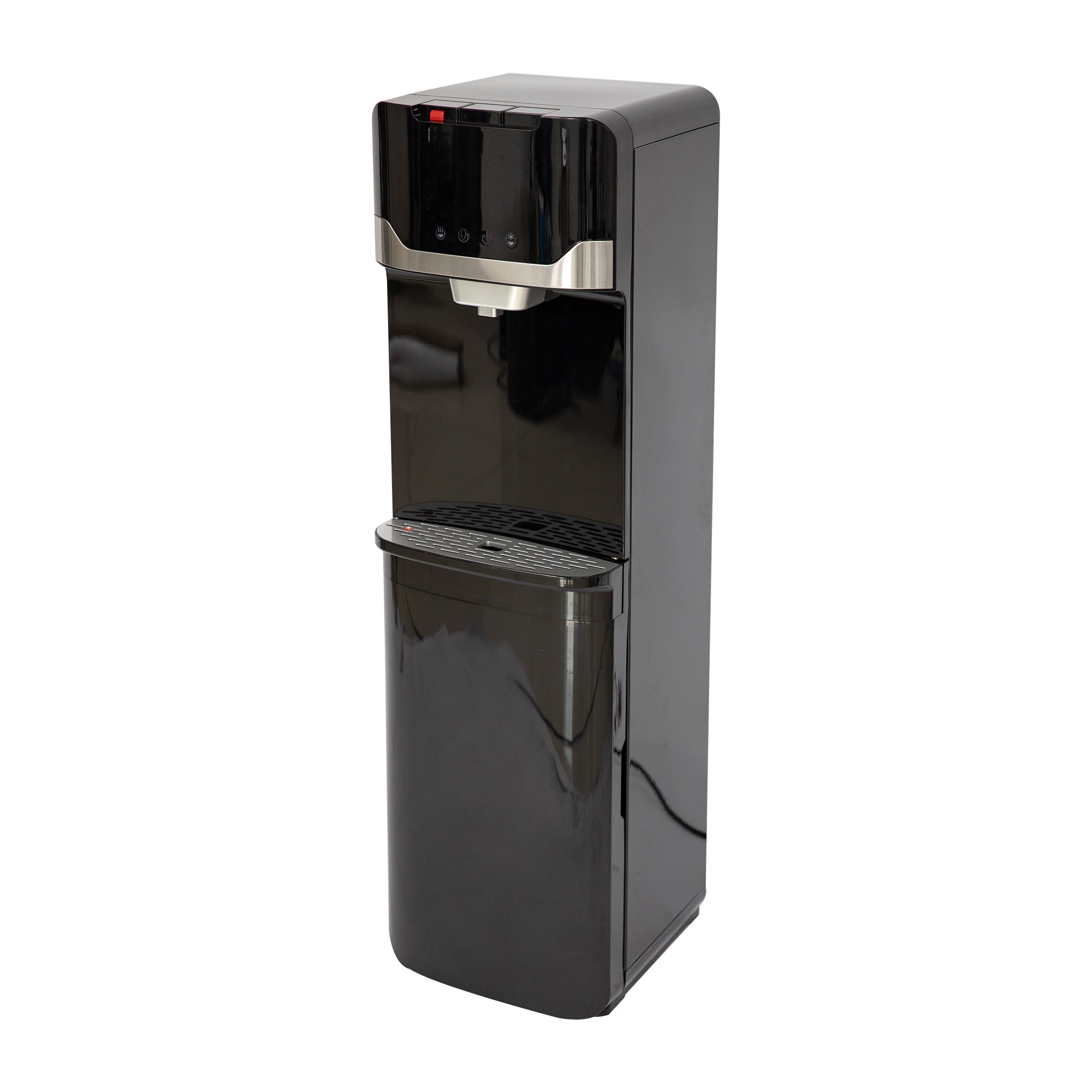 Tahoe Tri-Temperature black water cooler dispenser left view